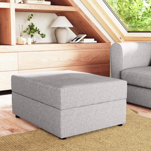 Rectangle Soft Texture Storage Footstool