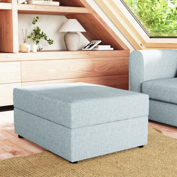 Rectangle Soft Texture Storage Footstool