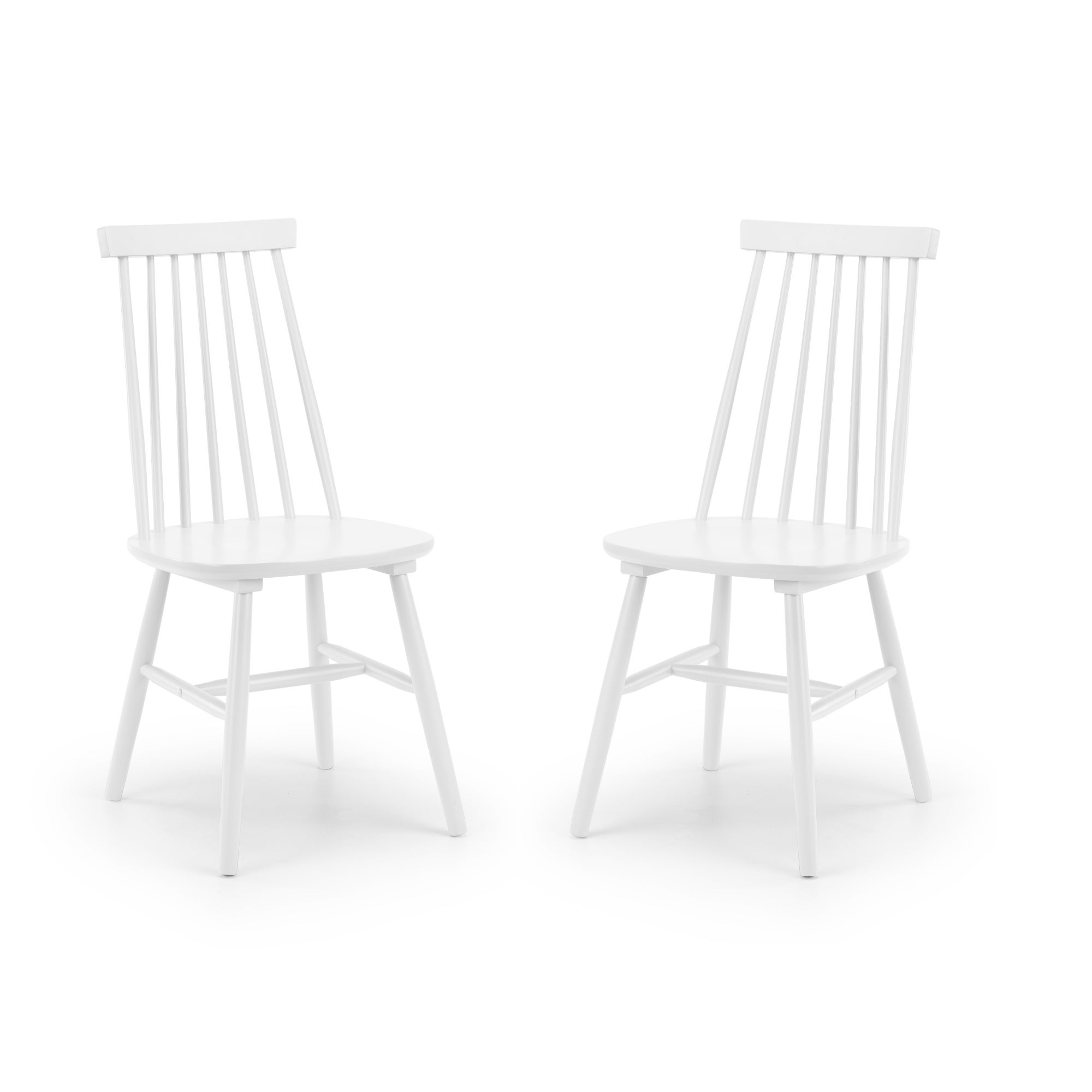 Alassio Set Of 2 Spindle Dining Chairs White