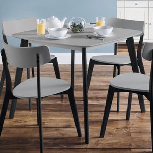 Casa 4 Seater Square Dining Table- Grey And Black
