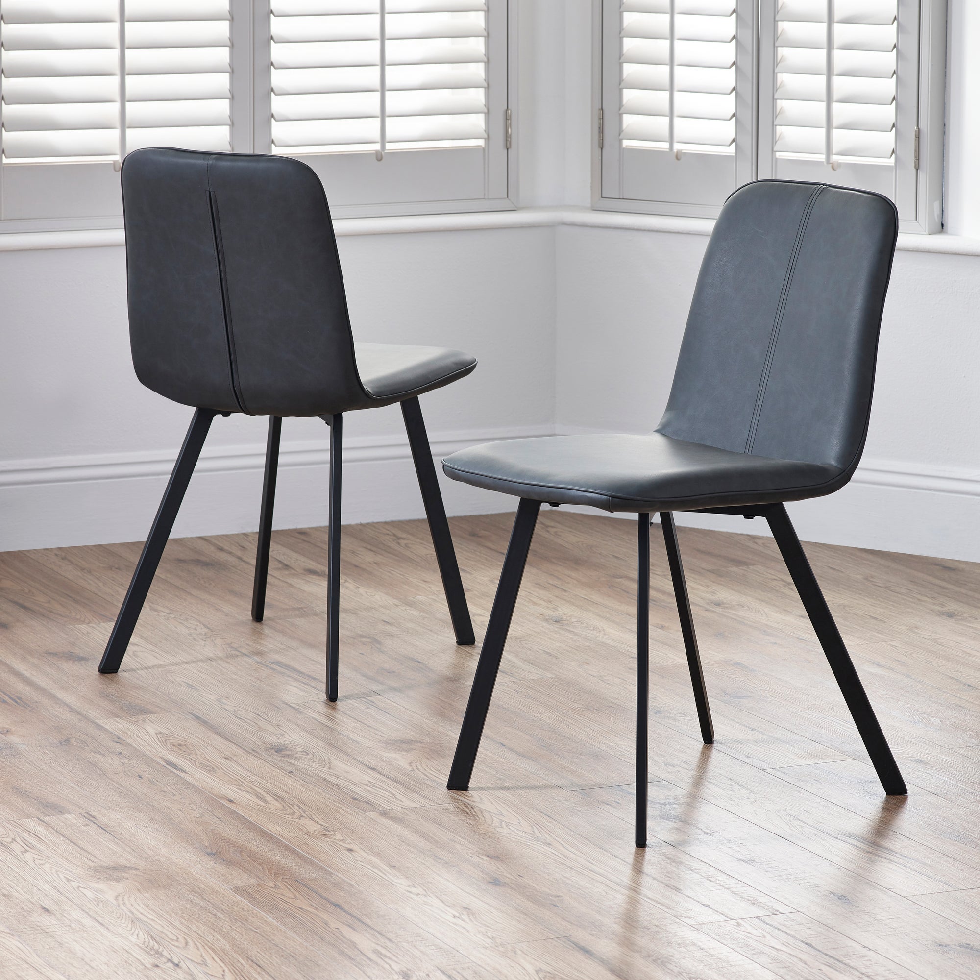 Goya Set Of 2 Dining Chairs Black