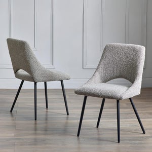 Iris Set Of 2 Dining Chairs- Boucle