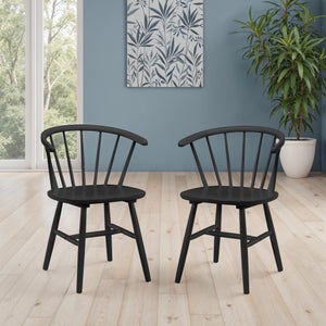 Modena Set Of 2 Dining Chairs- Rubberwood