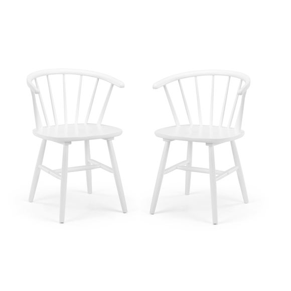 Modena Set Of 2 Dining Chairs Rubberwood