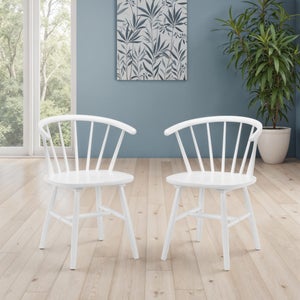 Modena Set Of 2 Dining Chairs- Rubberwood