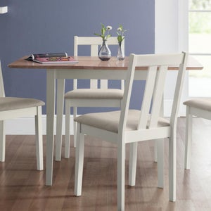 Rufford 4 Seater Two-tone Dining Table- Ivory