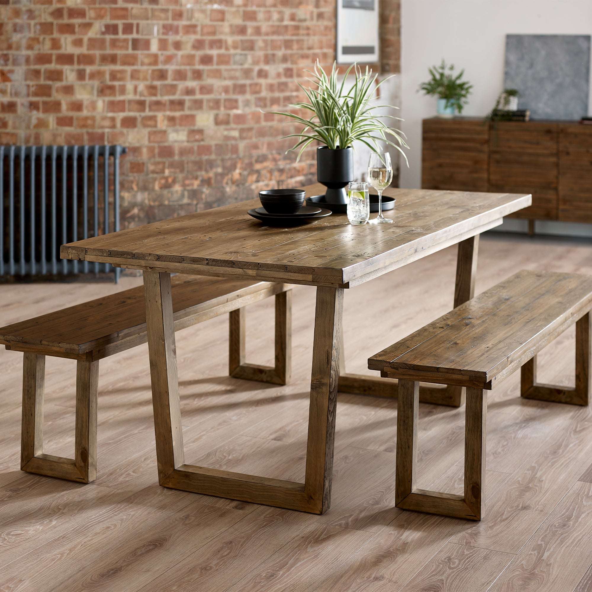 Photos - Dining Table Pine Woburn 4 Seater ,  Brown 