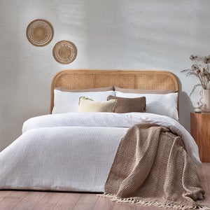 Yard Chunky Waffle 100 Cotton Duvet Cover & Pillowcase Set