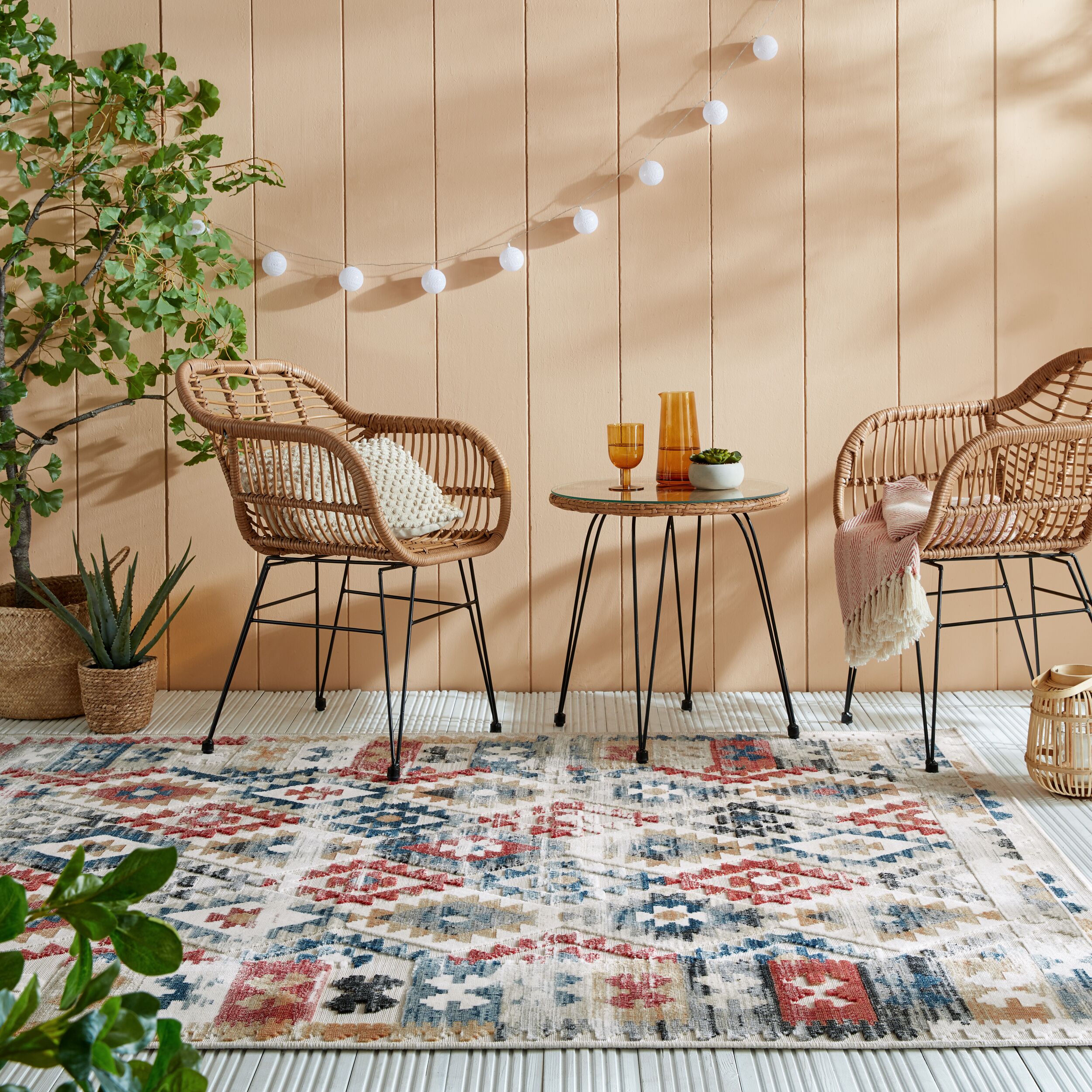 Almaz Geometric Indoor Outdoor Rug