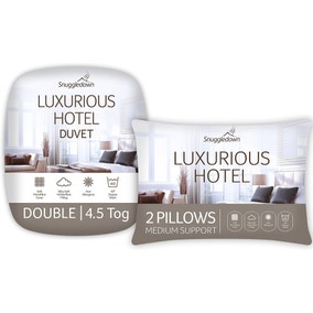 Snuggledown Luxurious Hotel 4.5 Tog Duvet and Pillow Set