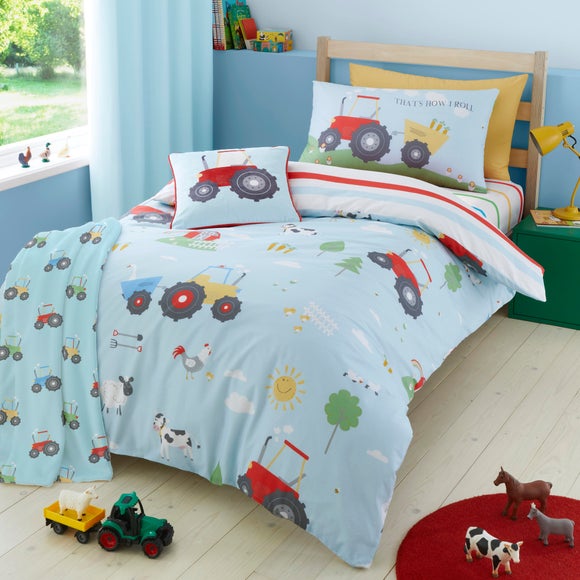 Photos - Children's Bed Linen Farmyard Animal Single Duvet Cover & Pillowcase Set