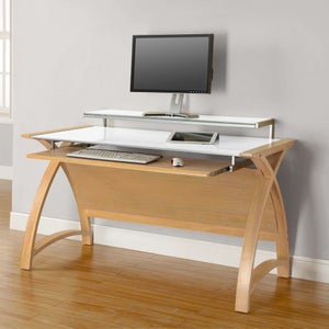 Helsinki Wide Desk With Monitor Shelf