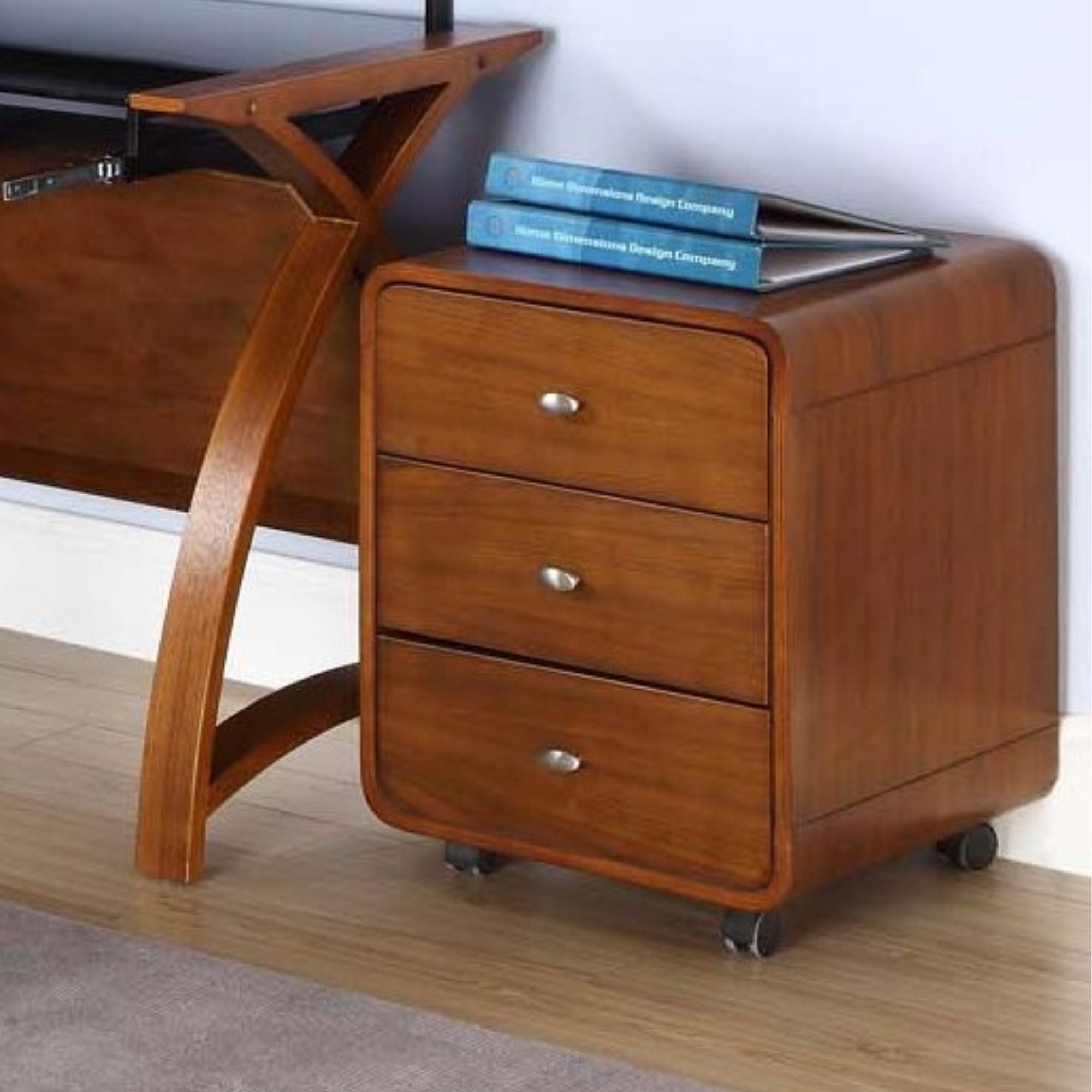 Helsinki 3 Drawer Filing Cabinet Walnut