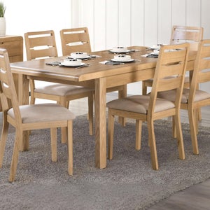 Curve 6 Seater Dining Table- Oak