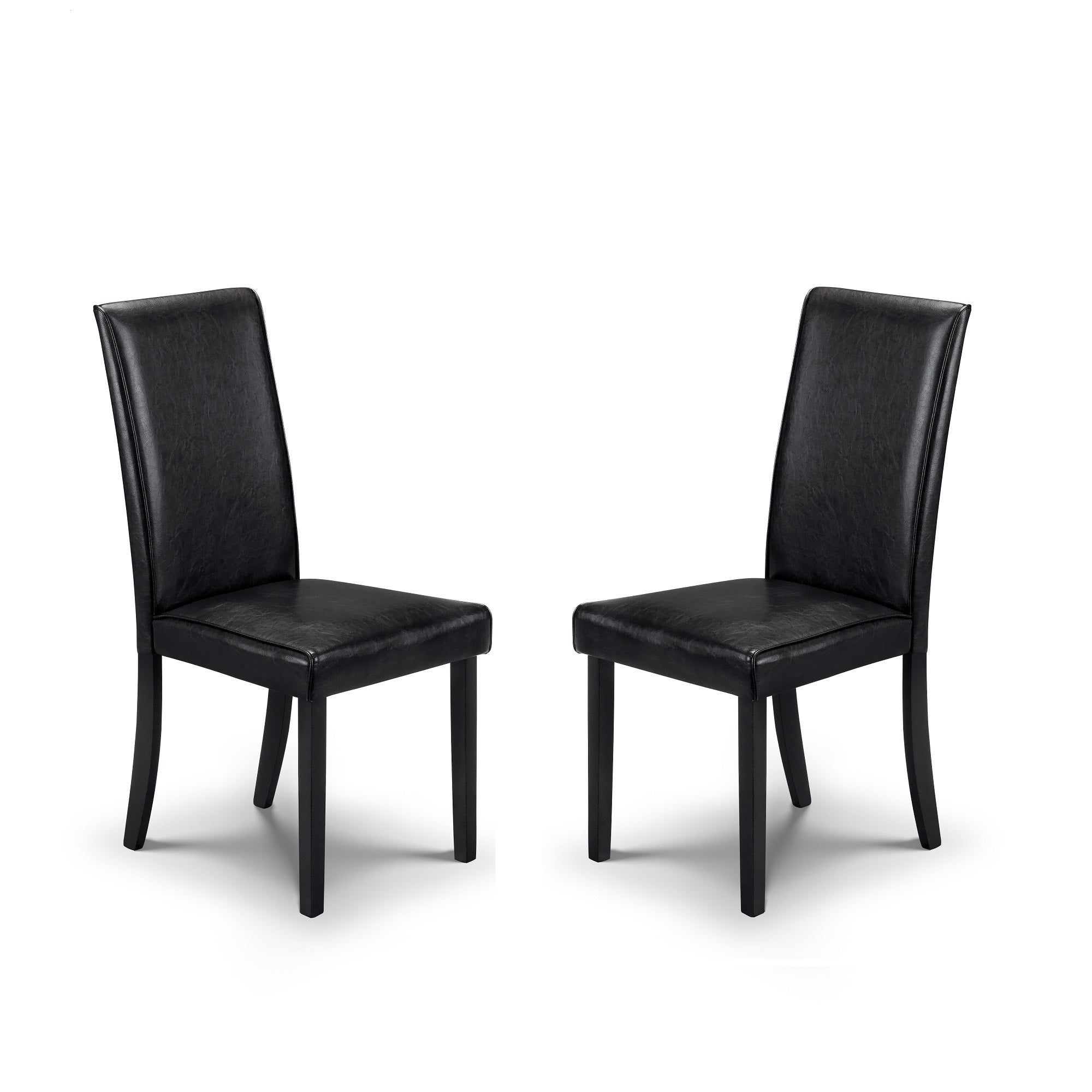 Hudson Set Of 2 Dining Chairs, Faux Leather