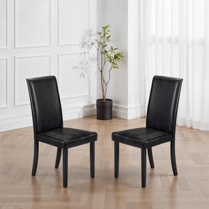 Hudson Set Of 2 Dining Chairs- Faux Leather