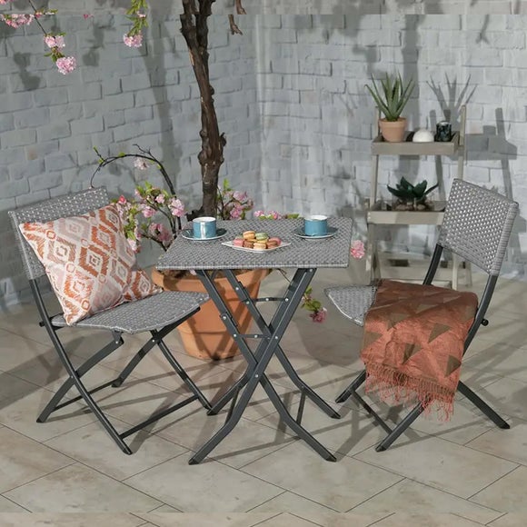 Nevada Folding Bistro Set Dunelm