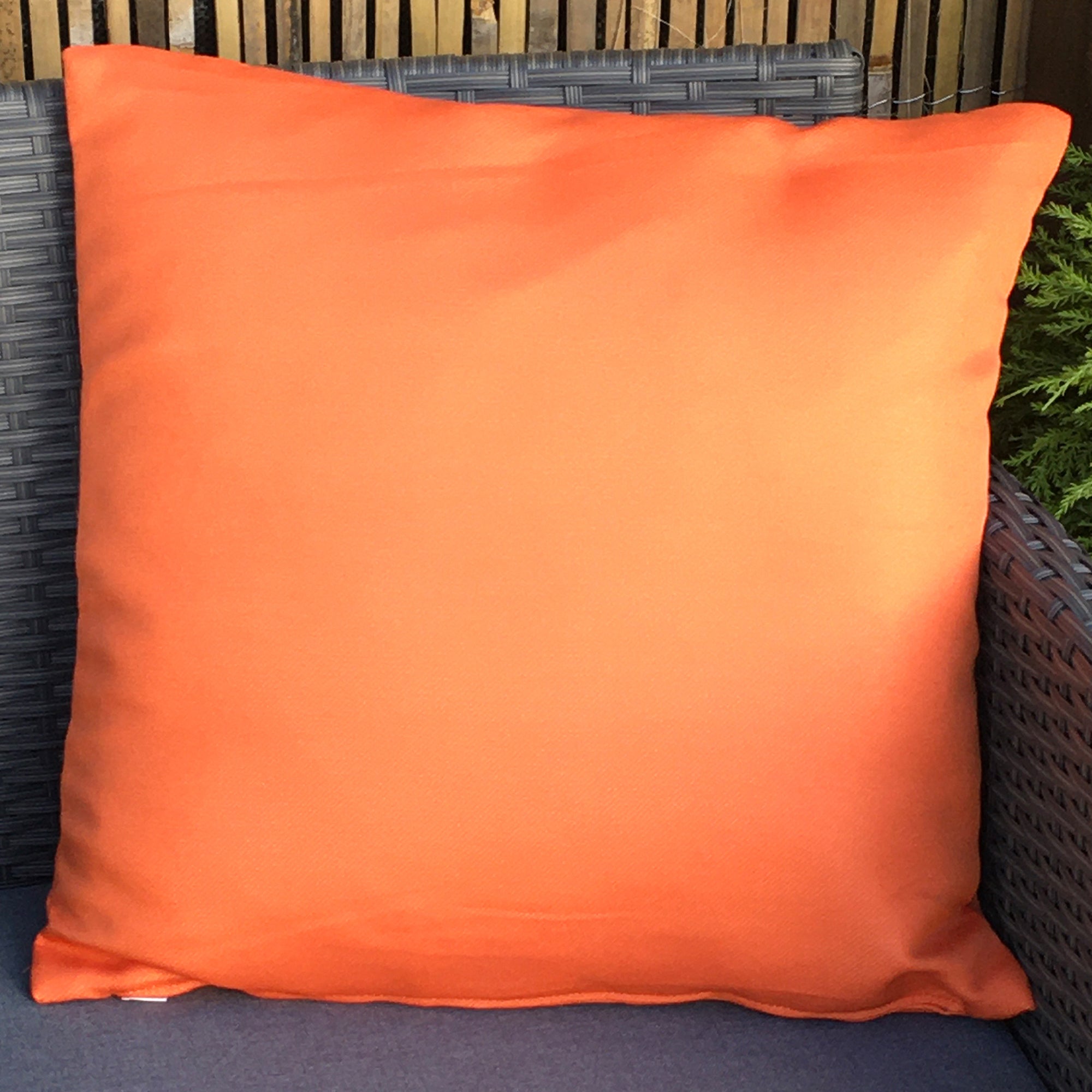 Set Of 2 Plain Scatter Outdoor Cushions Orange