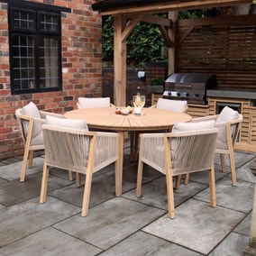 Roma 6 Seater Dining Set with 6 Roma Chairs