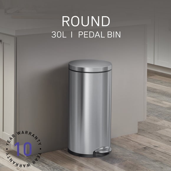 View Simplehuman 30l Round Pedal Bin View Simplehuman 30l Round Pedal Bin