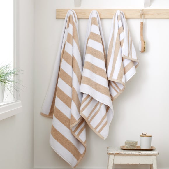 Photos - Towel Bianca Cotton Reversible Stripe Cotton 