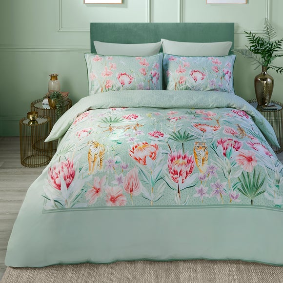 Soiree Tropical Leopard 200 Thread Count Duvet Cover And Pillowcase Set