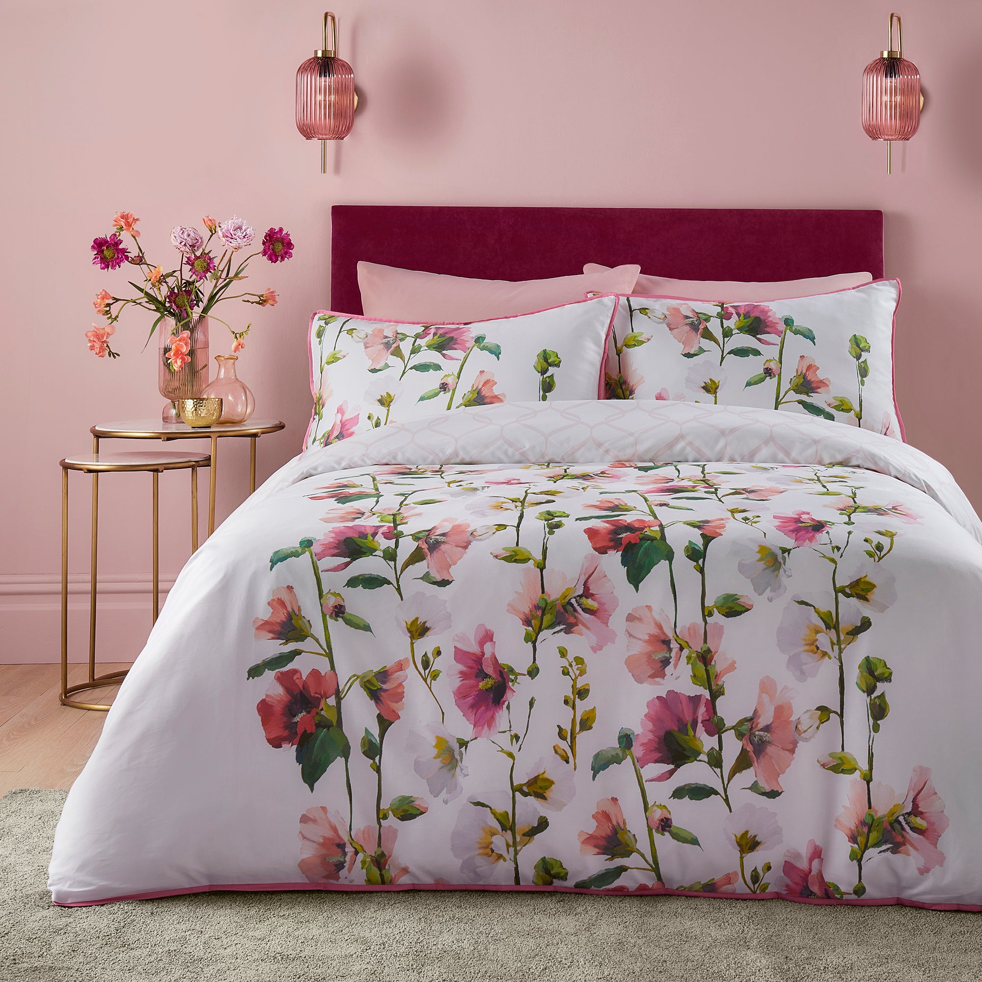 Photos - Bedspread / Coverlet COVER Soiree Layla 200 Thread Count Duvet  and Pillowcase Set Pink 