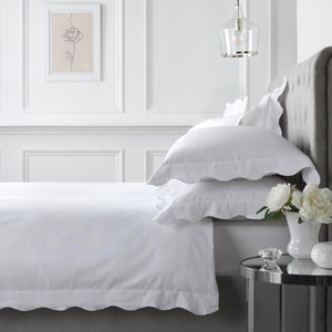 Appletree Boutique Scallop Edge 200 Thread Count 100 Cotton Duvet Cover & Pillowcase Set