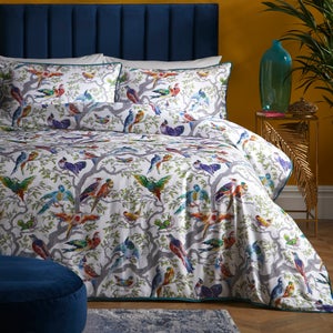 Laurence Llewelyn-bowen Birdity 200 Thread Count 100 Cotton Duvet Cover & Pillowcase Set