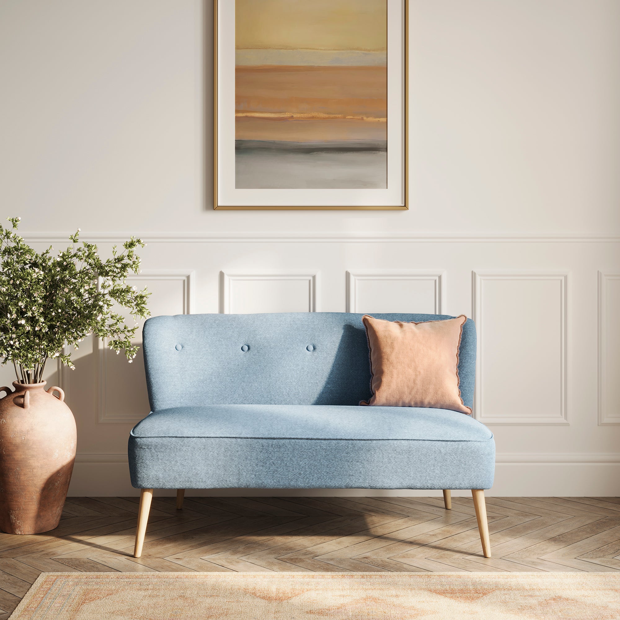 Beau 2 Seater Sofa Blue