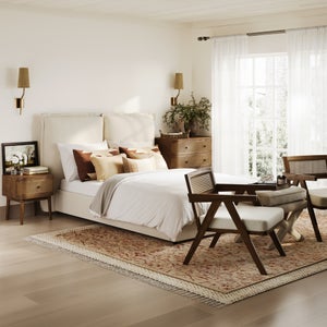 Sunday Pillow Back Bed Frame- Linen