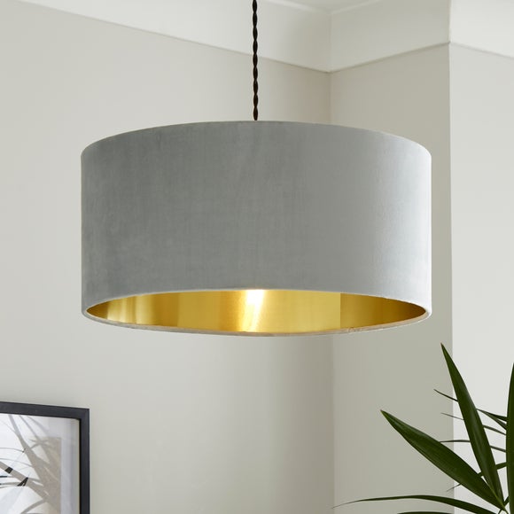 Ari Velvet Drum Lamp Shade