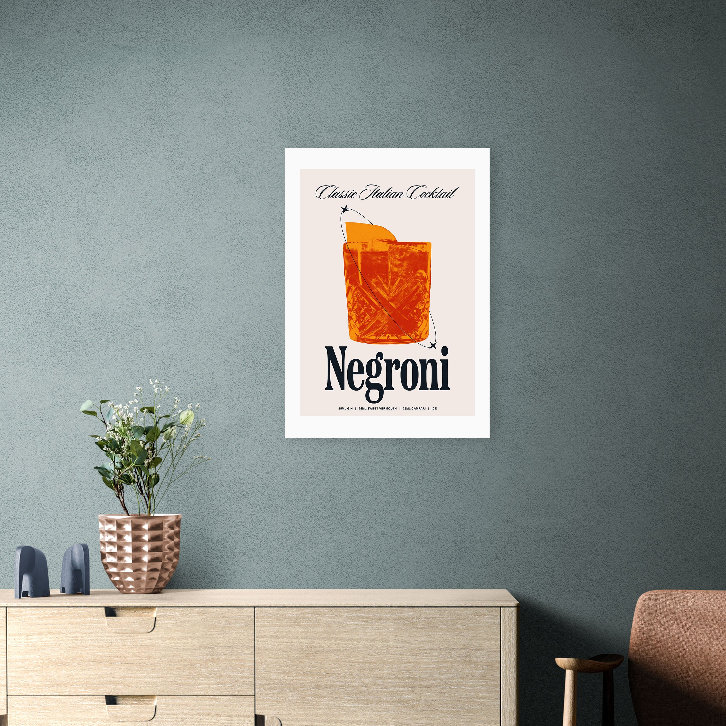 East End Prints Negroni Print by HollieGraphik