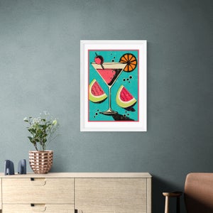 East End Prints Miami Cocktail Print By Jil White