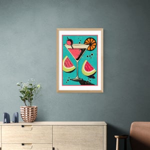 East End Prints Miami Cocktail Print By Jil White