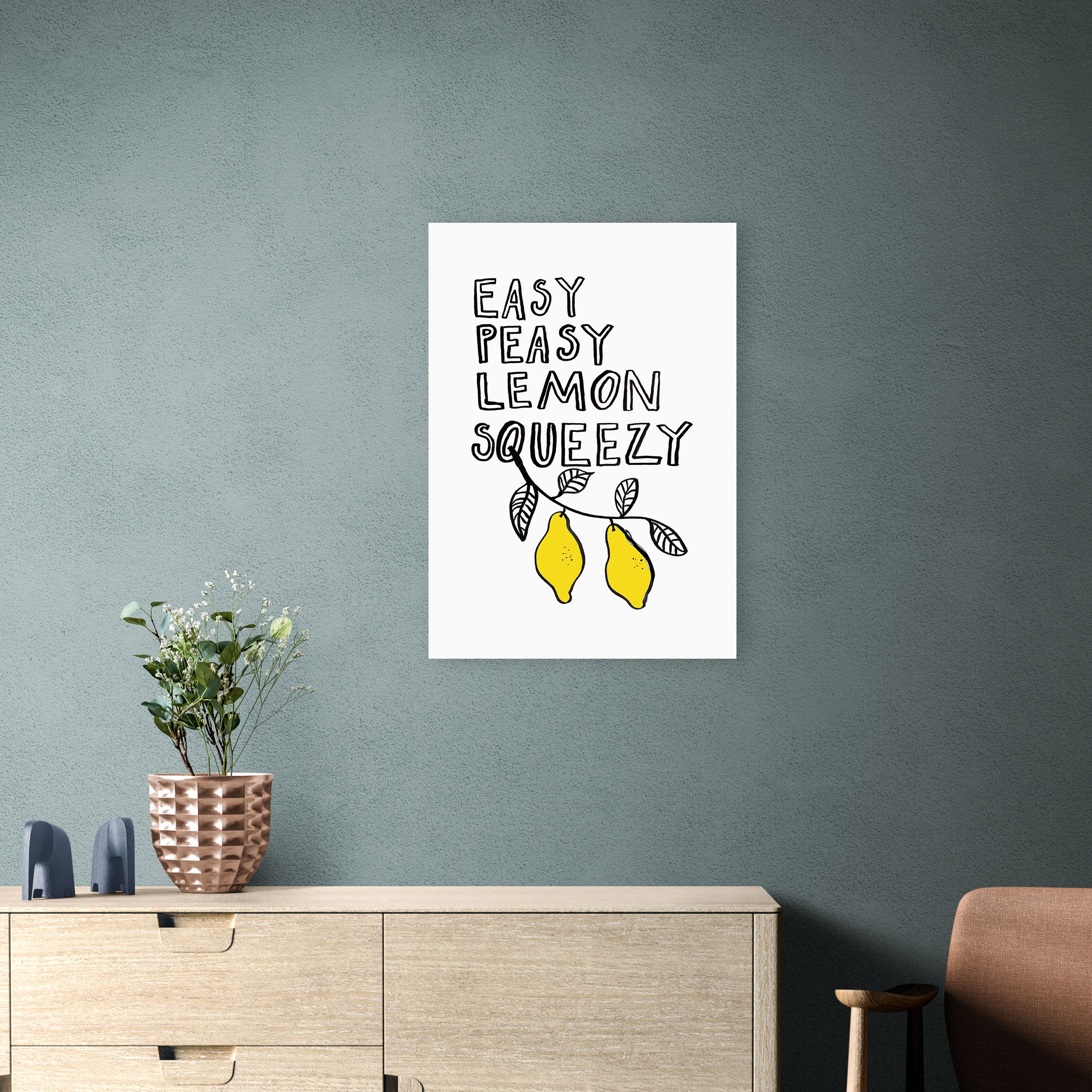 East End Prints Easy Peasy Lemon Print by Keren Parmley