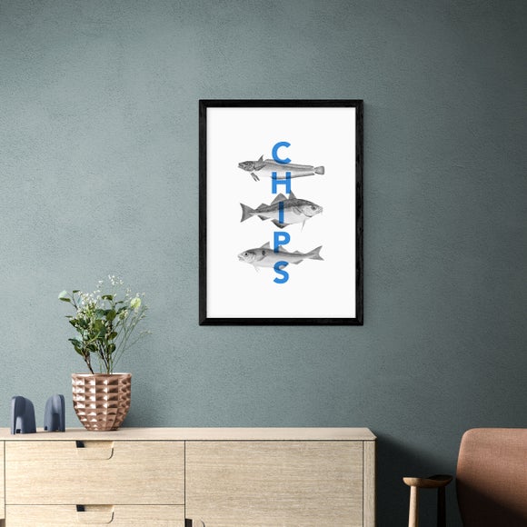 East End Prints Fish and Chips Print by Rocket Jack
