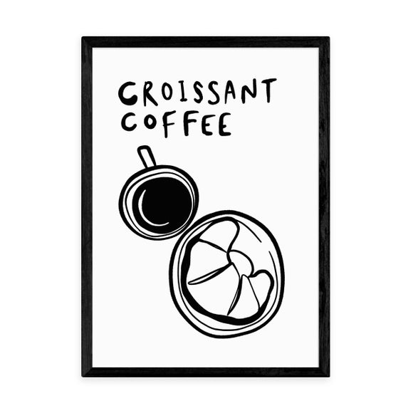 Photo 2 of East End Prints Croissant Coffee Print By Simplyextrajordanary