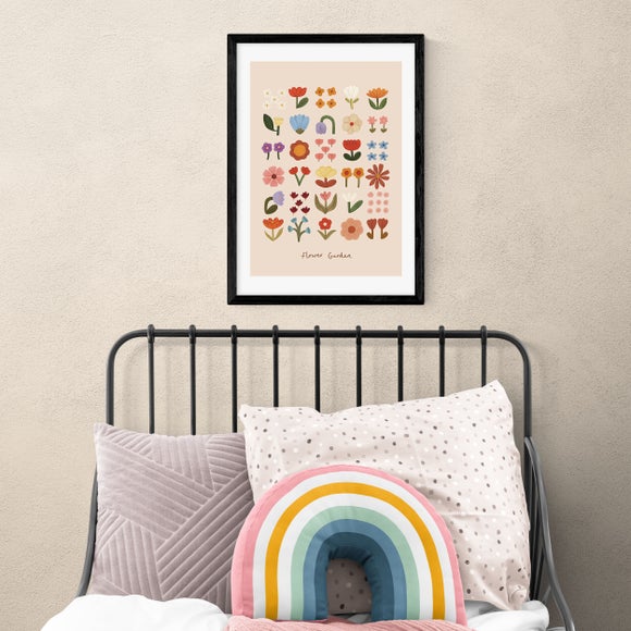 East End Prints Flower Garden Soft Pink Print by Kid of the Village