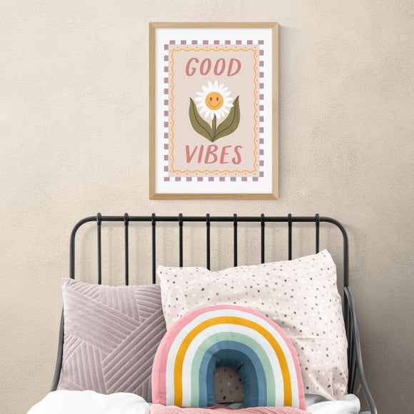 East End Prints Good Vibes Daisy Print by Kid of the Village