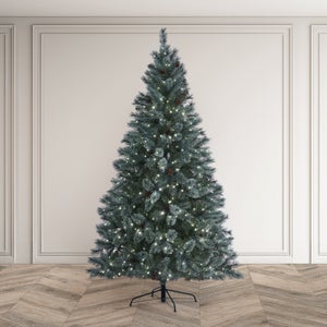 7.5ft Pre-lit Colour Switch Heartwood Blue Christmas Tree