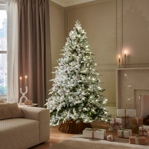 6.5ft Pre-lit Frosted Winterfold Christmas Tree