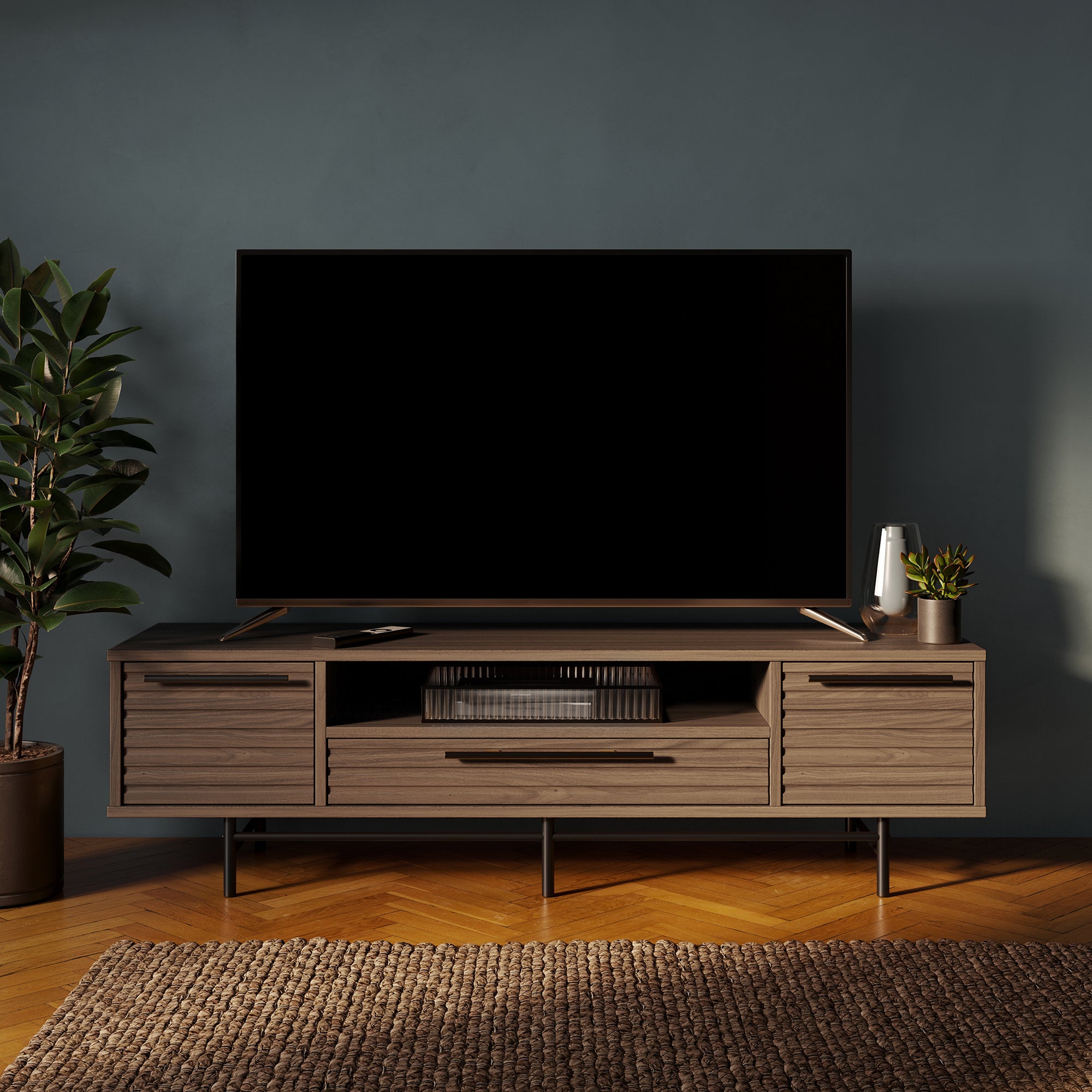 Bryant Wide Tv Unit For Tvs Up To 60 Walnut