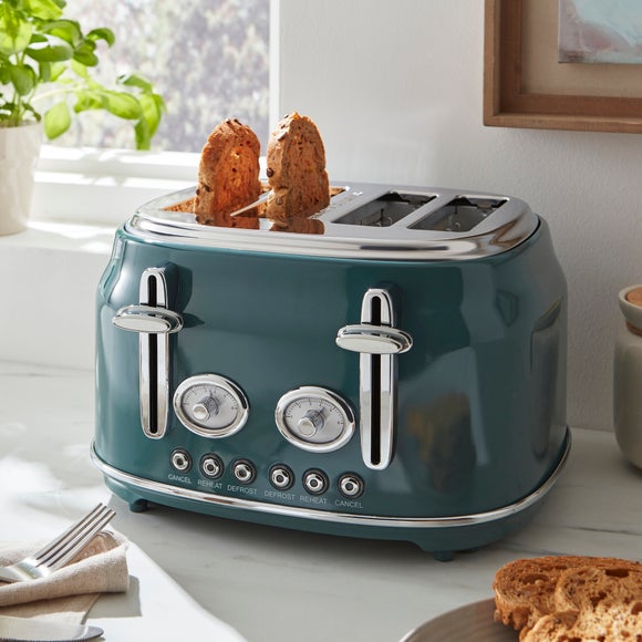 Retro Toaster 4 Slice 1750w Bottle Green