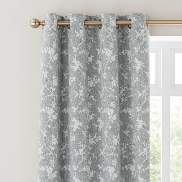 Click to view product details and reviews for Floral Herringbone Thermal Eyelet Curtains.