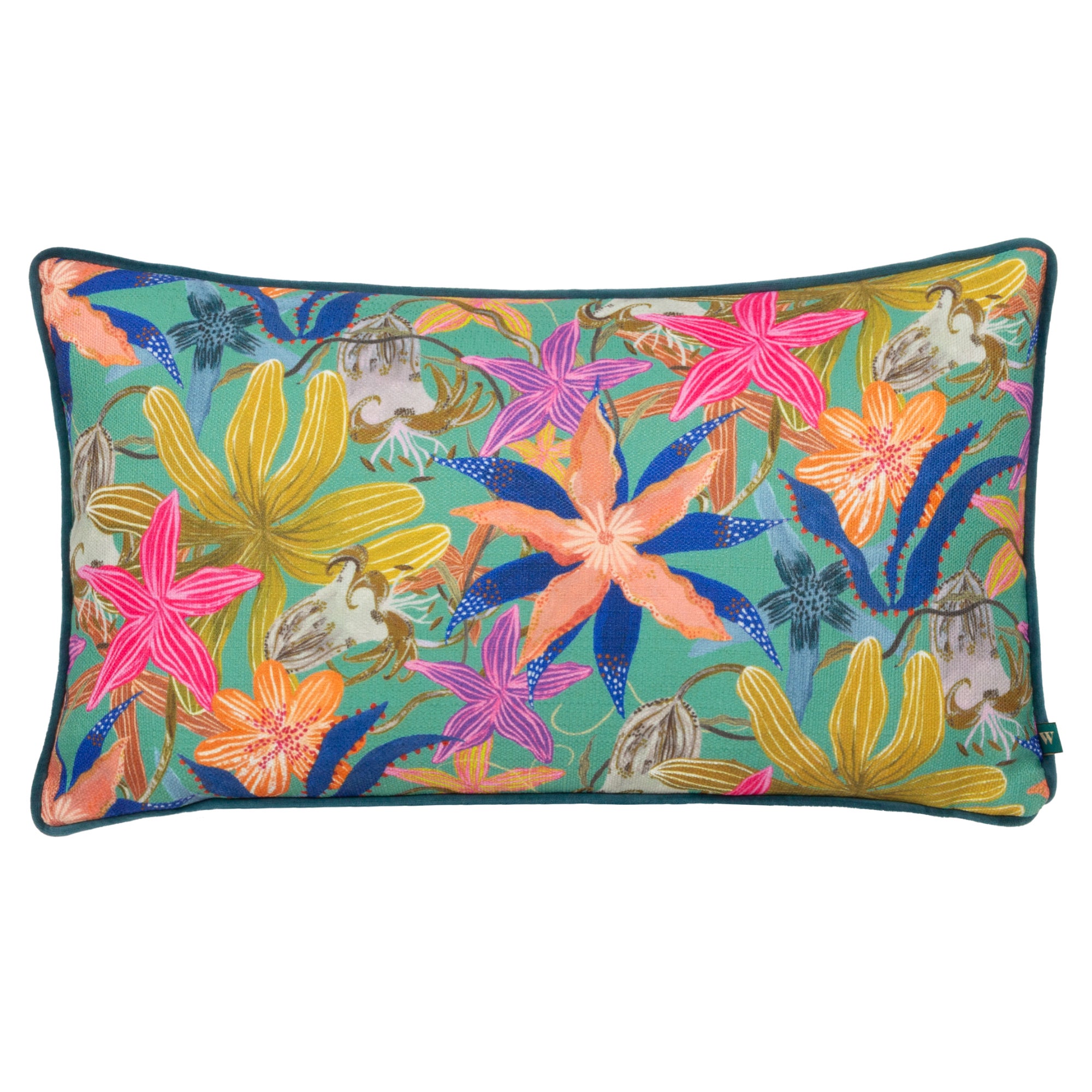 Wylder Luna Floral Rectangle Cushion Multicoloured