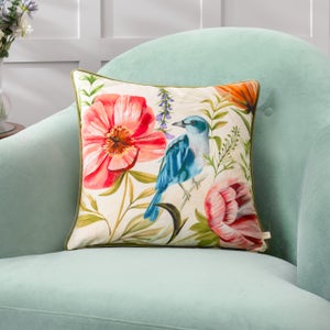 Wylder Nectar Garden Bluebird Square Cushion