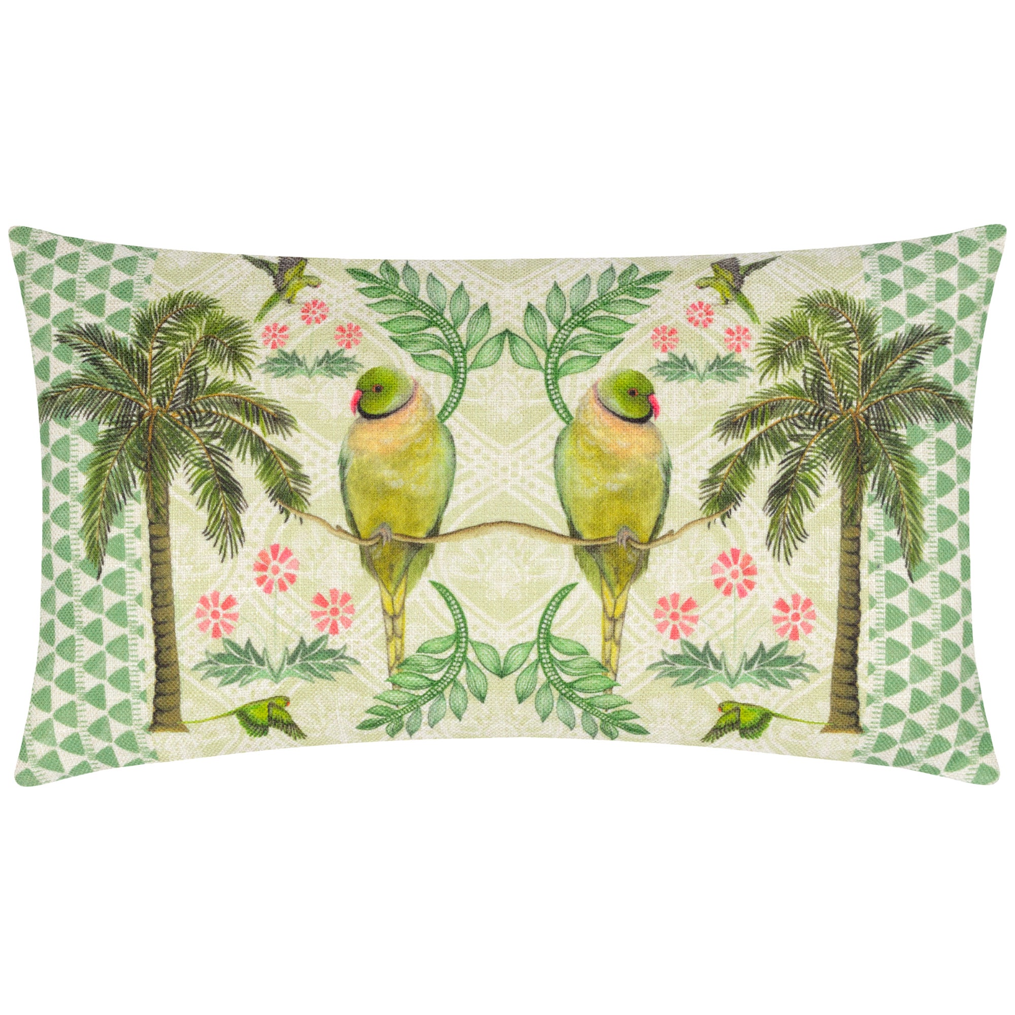 Wylder Valera Zika Parrots Rectangle Cushion Multicoloured