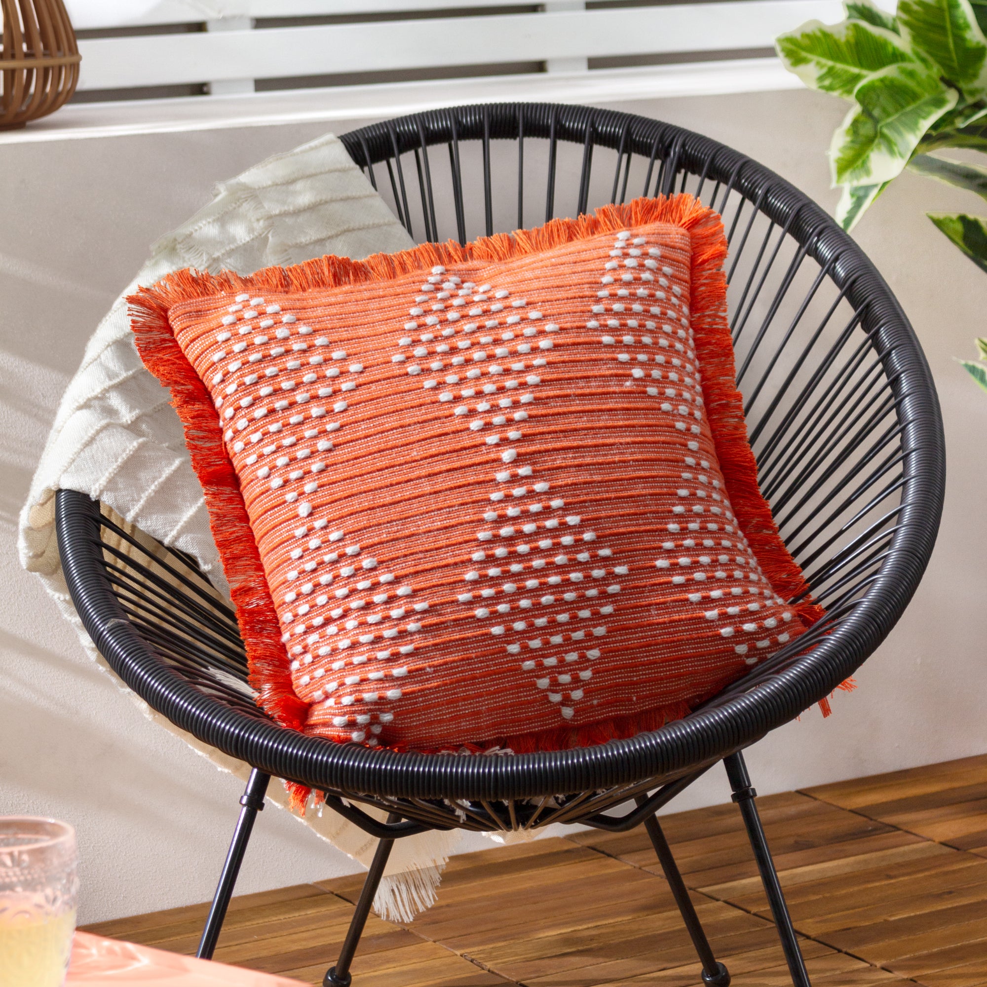 Furn Kadie Square Cushion Orange