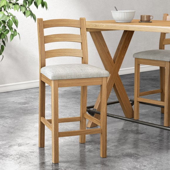 Dunelm oak stool sale